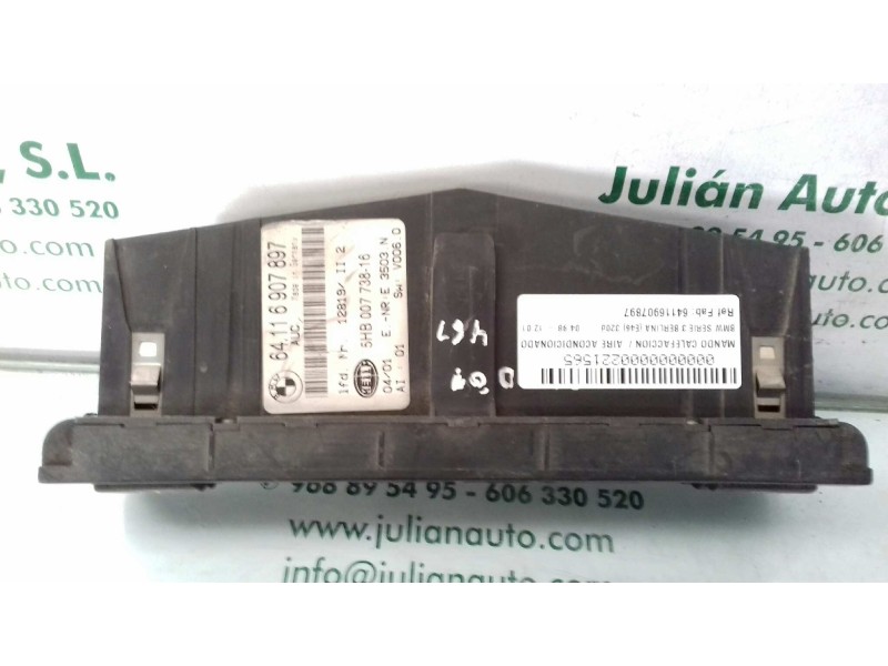 Recambio de mando climatizador para bmw serie 3 berlina (e46) 320d referencia OEM IAM 64116907897 5HB00773816 HELLA