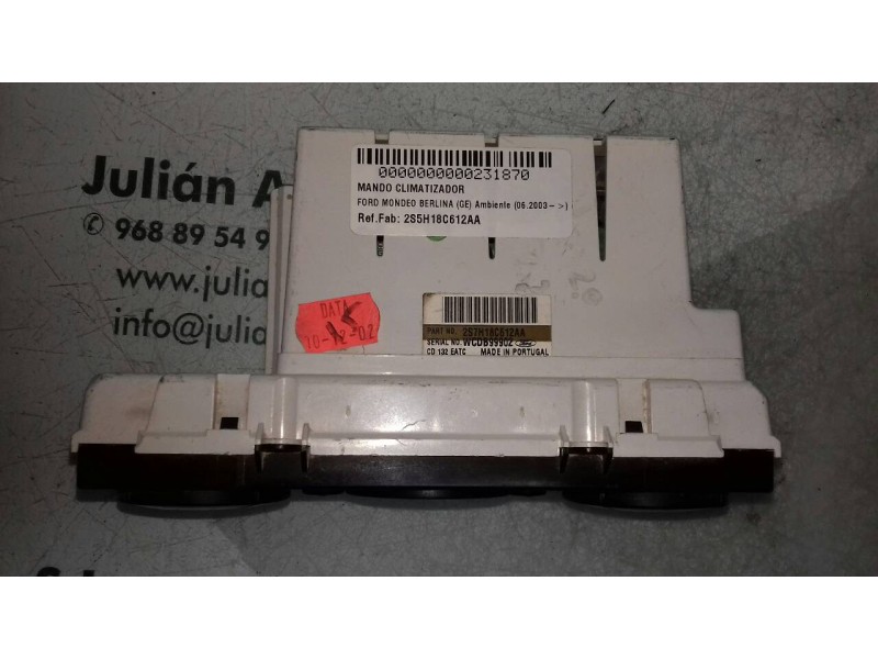 Recambio de mando climatizador para ford mondeo berlina (ge) ambiente (06.2003) (d) referencia OEM IAM 2S5H18C612AA  