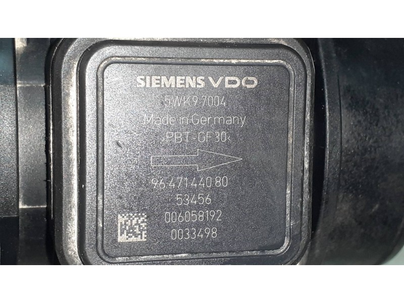 Recambio de caudalimetro para peugeot 207 confort referencia OEM IAM 9647144080 5WK97004 SIEMENS