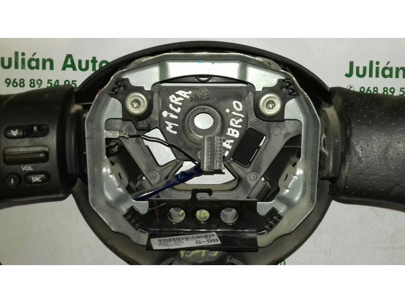 Recambio de volante para nissan micra c+c (ck12e) tekna referencia OEM IAM 48430AX52B MULTIFUNCION PIEL