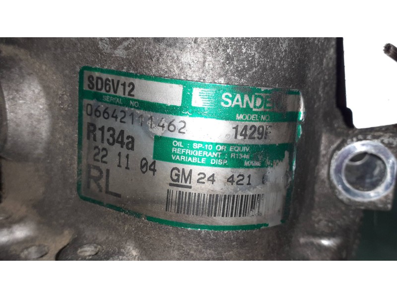 Recambio de compresor aire acondicionado para opel meriva cosmo referencia OEM IAM 24421 SD6V12 SANDEN