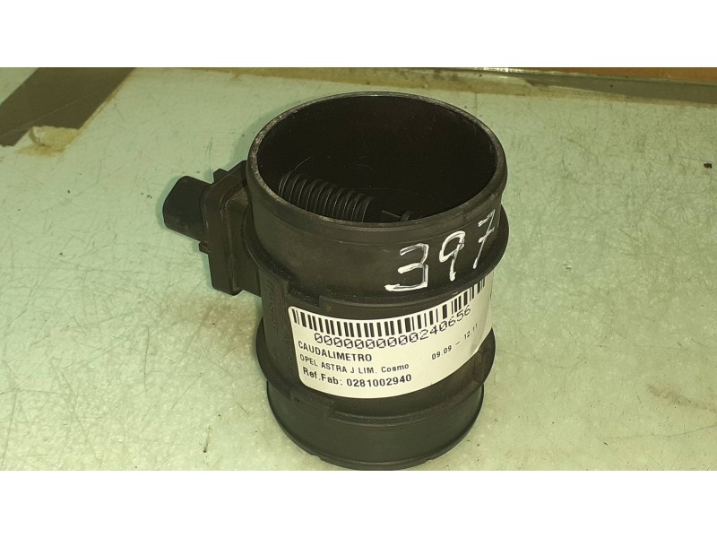 Recambio de caudalimetro para opel astra j lim. cosmo referencia OEM IAM 0281002940  55561912