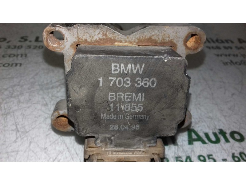 Recambio de bobina encendido para bmw serie 3 berlina (e36) 320i referencia OEM IAM 1703360 11855 3 PINES