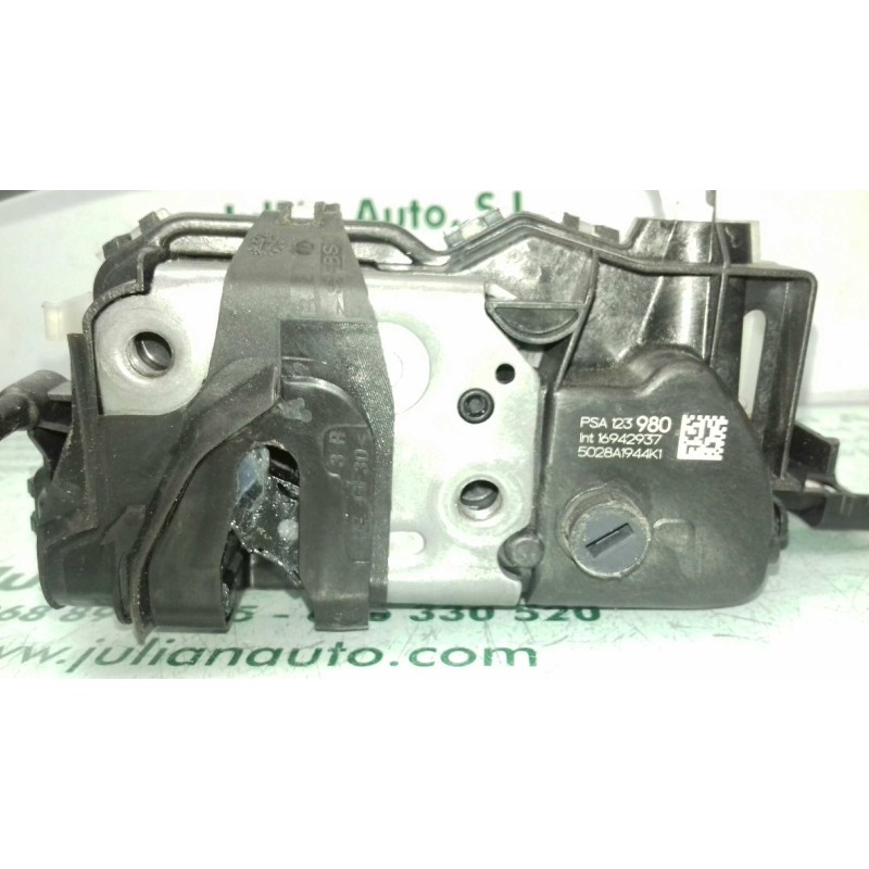 Recambio de cerradura puerta delantera derecha para citroen c3 pure tech referencia OEM IAM 5028A1944K1 123980 6 PINES