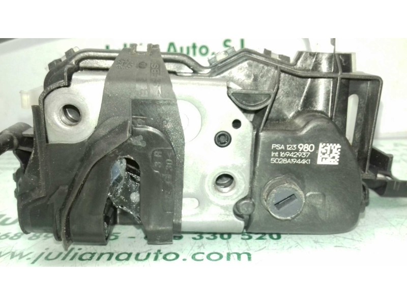 Recambio de cerradura puerta delantera derecha para citroen c3 pure tech referencia OEM IAM 5028A1944K1 123980 6 PINES
