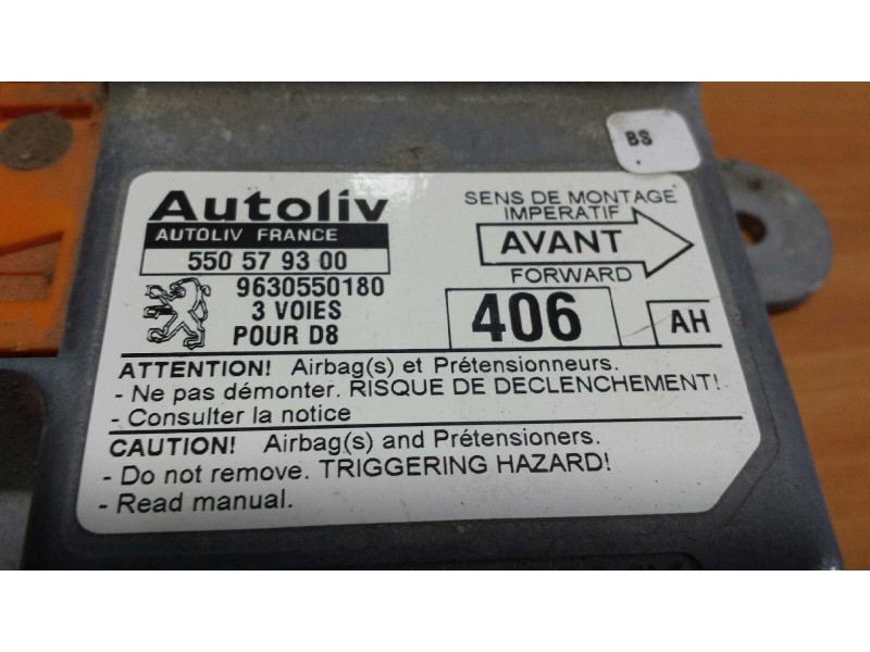 Recambio de centralita airbag para peugeot 406 berlina (s1/s2) stdt referencia OEM IAM 550579300 9630550180 AUTOLIV
