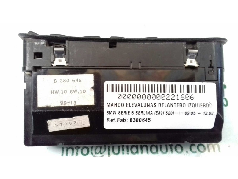 Recambio de mando elevalunas delantero izquierdo para bmw serie 5 berlina (e39) 520i referencia OEM IAM 8380645  