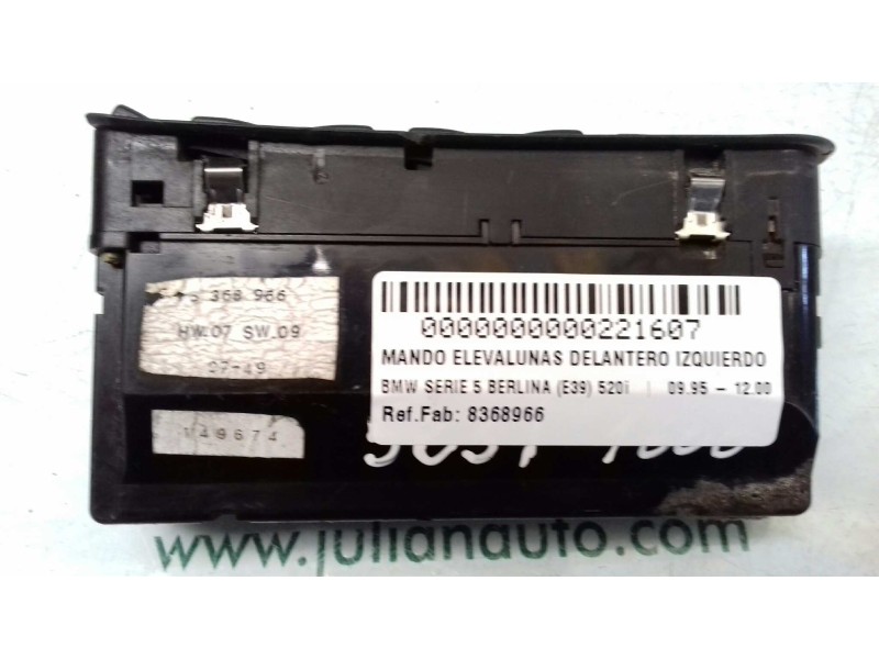 Recambio de mando elevalunas delantero izquierdo para bmw serie 5 berlina (e39) 520i referencia OEM IAM 8368966  