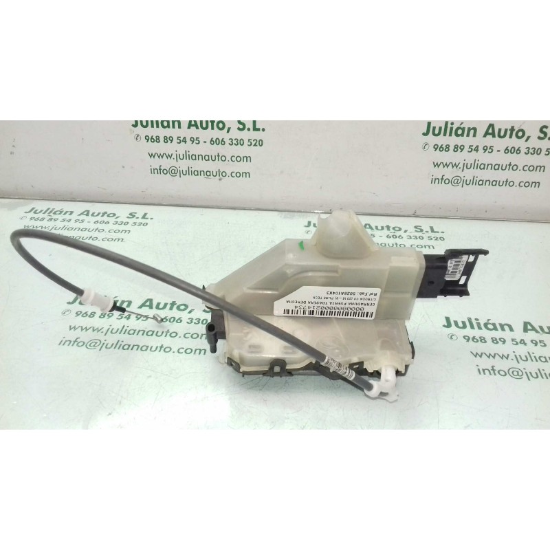 Recambio de cerradura puerta trasera derecha para citroen c3 pure tech referencia OEM IAM 5028A104K3 123984 6 PINES