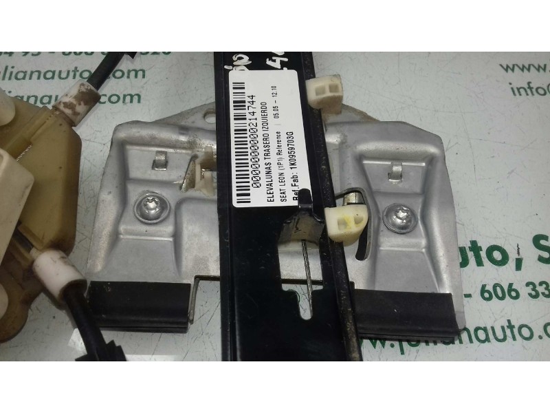 Recambio de elevalunas trasero izquierdo para seat leon (1p1) reference referencia OEM IAM 1K0959703G 15105637 ELECTRICO