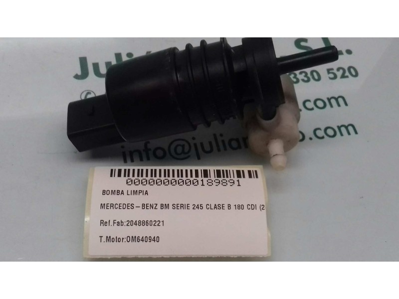 Recambio de bomba limpia para mercedes-benz clase b (w245) 180 cdi (245.207) referencia OEM IAM 2048860221 3091387 