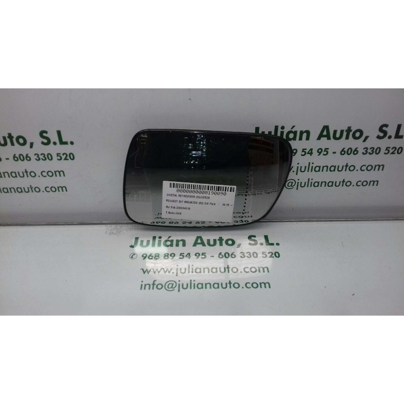 Recambio de cristal retrovisor izquierdo para peugeot 307 break/sw (s2) sw pack referencia OEM IAM 232634015  TERMICO