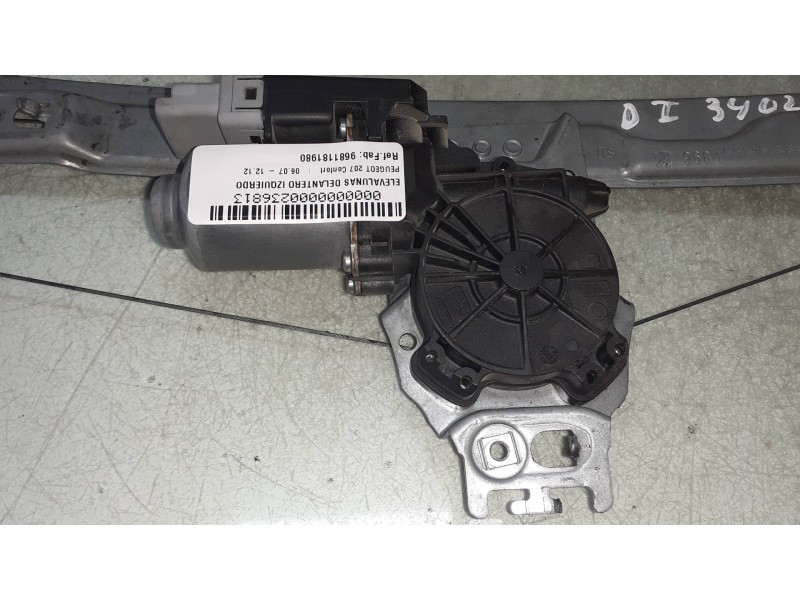 Recambio de elevalunas delantero izquierdo para peugeot 207 confort referencia OEM IAM 9681181980 400917K ELECTRICO