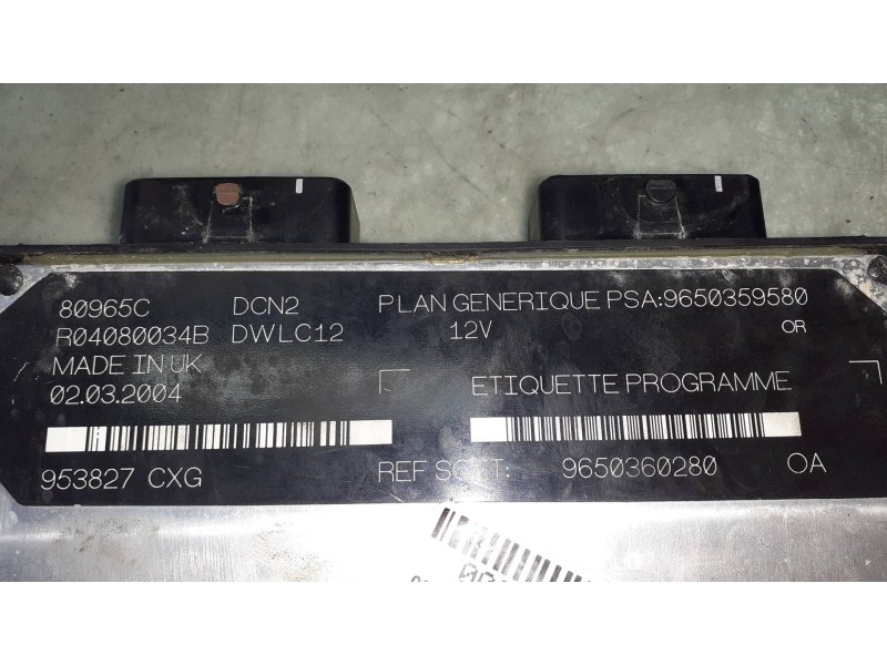 Recambio de centralita motor uce para peugeot partner (s2) combi pro referencia OEM IAM 9650360280  LUCAS