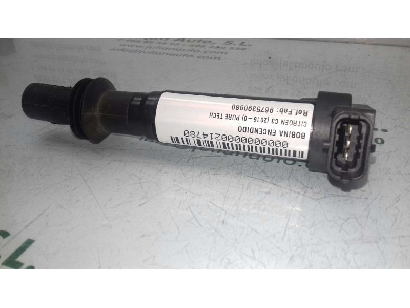 Recambio de bobina encendido para citroen c3 pure tech referencia OEM IAM 9675390980 7854200 ELDOR