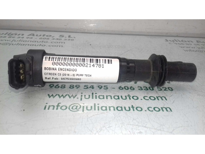 Recambio de bobina encendido para citroen c3 pure tech referencia OEM IAM 9675390980 78542001 ELDOR