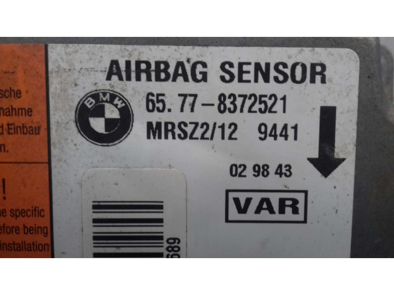 Recambio de centralita airbag para bmw serie 5 berlina (e39) 530d referencia OEM IAM 65778372521 MRSZ2129441 VAR