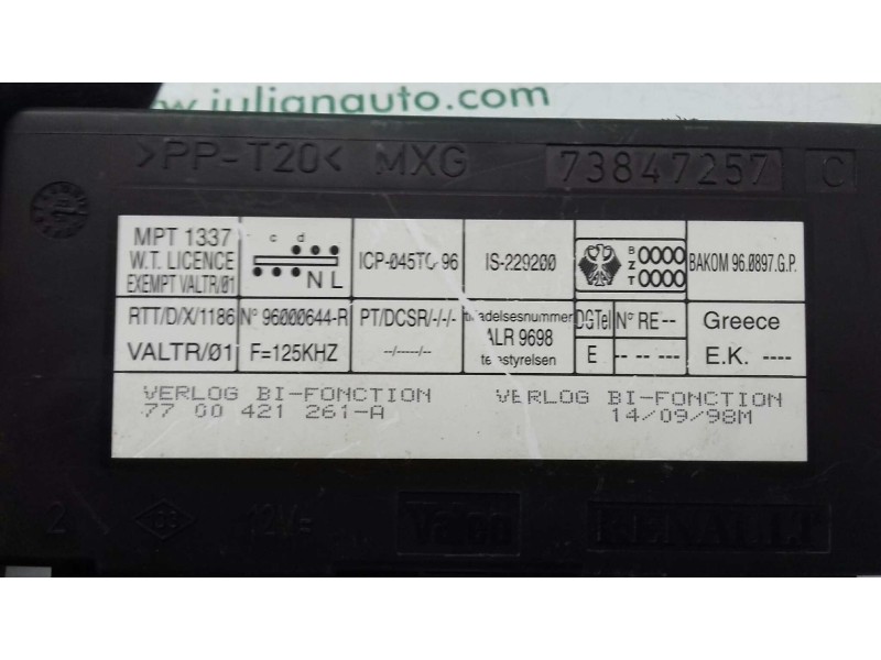 Recambio de modulo electronico para renault laguna (b56) 1.6 16v rt referencia OEM IAM 7700421261A  