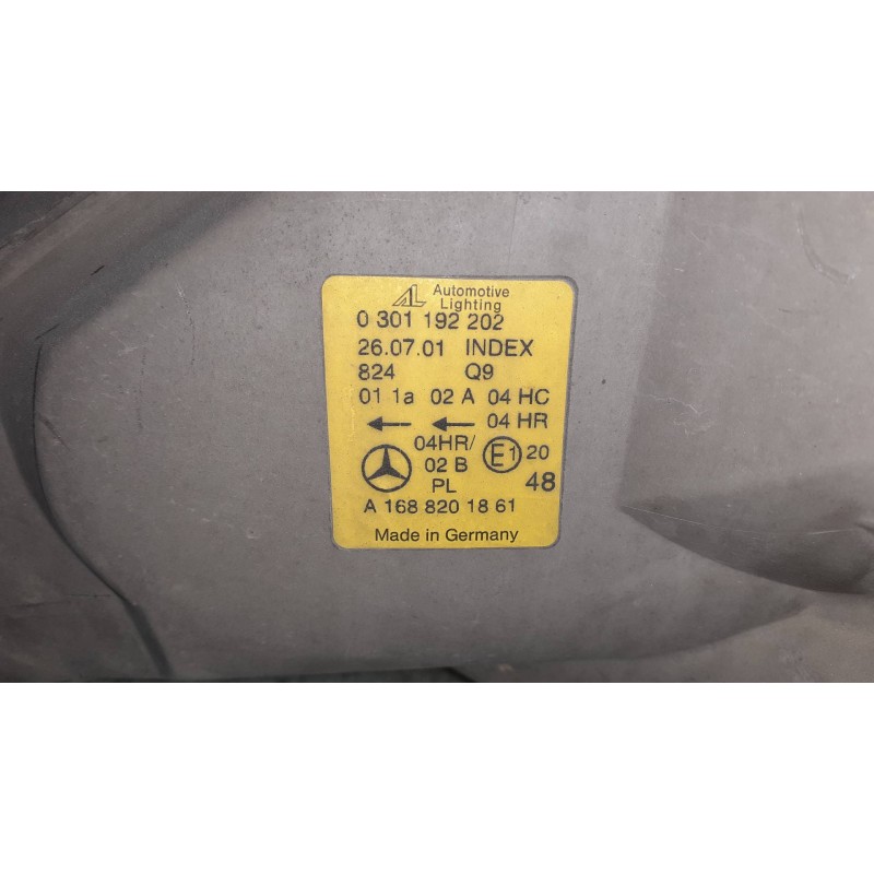 Recambio de faro derecho para mercedes-benz clase a (w168) 190 (168.032) referencia OEM IAM 0301192202 A1688201861 1305235593