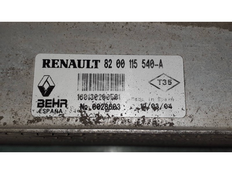 Recambio de intercooler para renault scenic ii confort dynamique referencia OEM IAM 8200115540A  160132153F