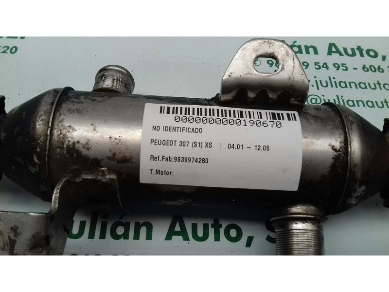 Recambio de enfriador egr para peugeot 307 (s1) xs referencia OEM IAM 9639974280  ENFRIADOR GASES