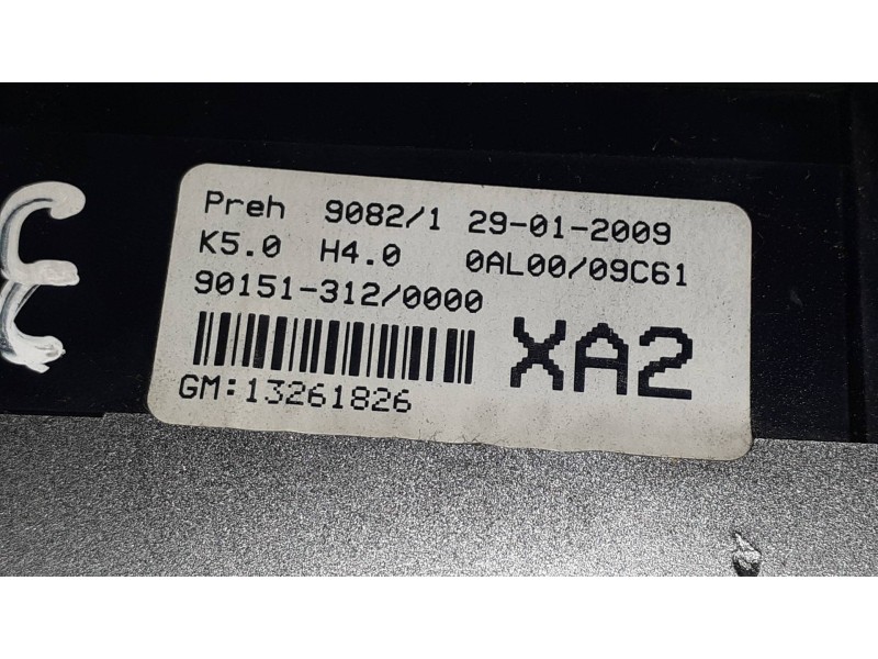 Recambio de mando climatizador para opel astra h ber. cosmo referencia OEM IAM 13261826  90151312