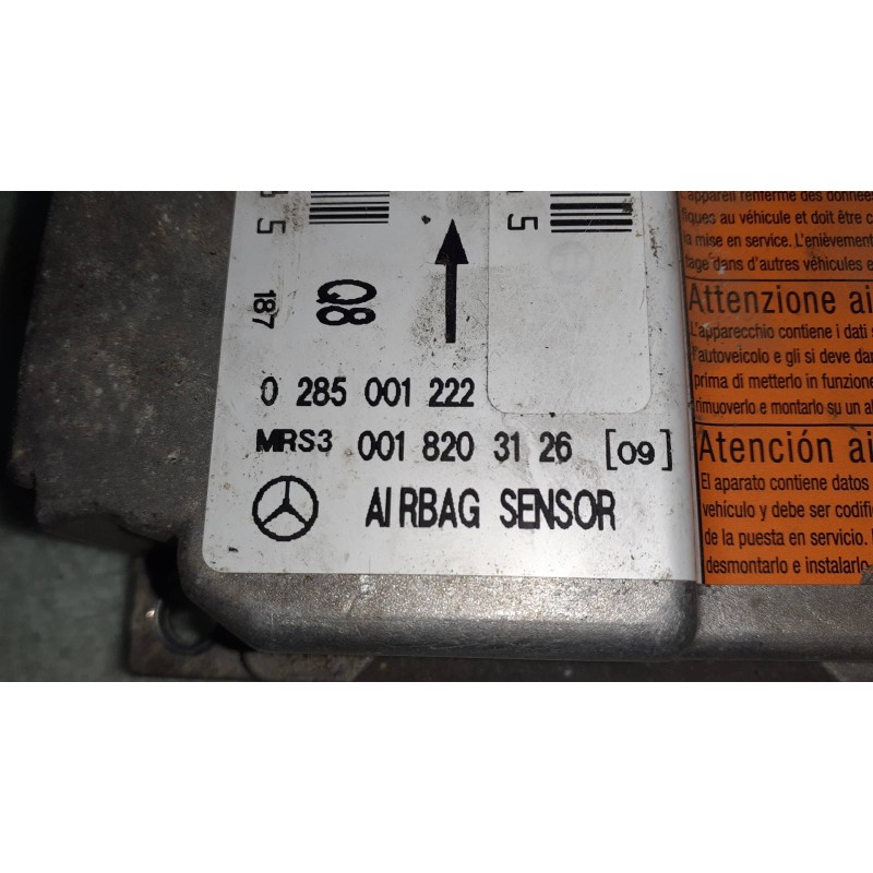 Recambio de centralita airbag para mercedes-benz clase a (w168) 190 (168.032) referencia OEM IAM 0285001222 0018203126 000301192