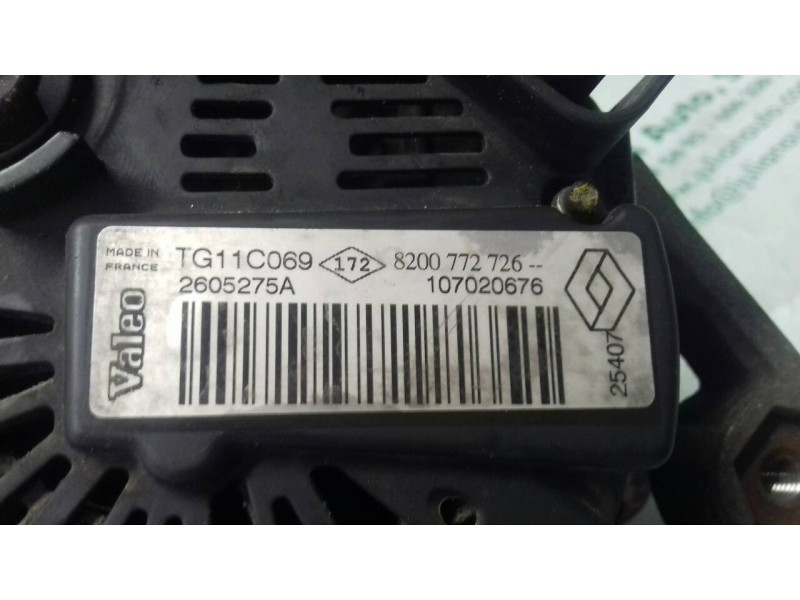 Recambio de alternador para renault scenic ii dynamique referencia OEM IAM TG11C069 BOSCH 110A