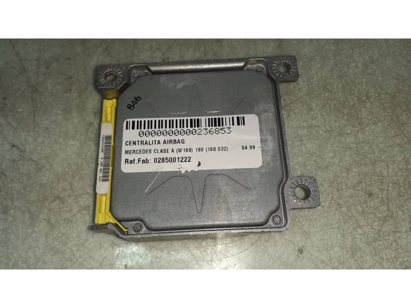 Recambio de centralita airbag para mercedes-benz clase a (w168) 190 (168.032) referencia OEM IAM 0285001222 0018203126 000301192