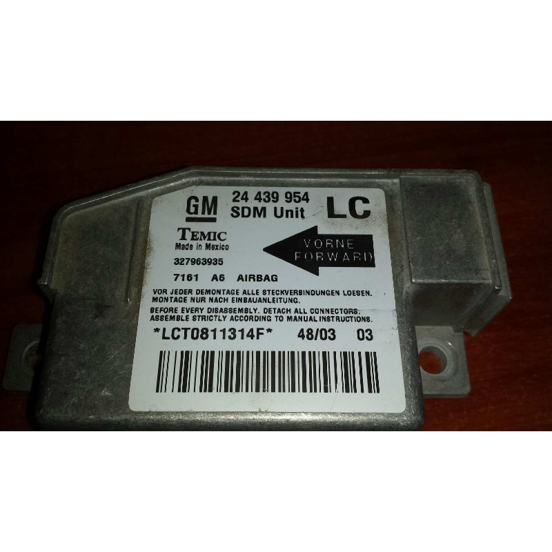 Recambio de centralita airbag para opel corsa c enjoy referencia OEM IAM 24439954 327963935 