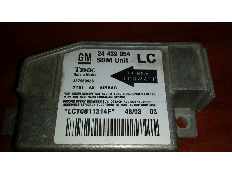 Recambio de centralita airbag para opel corsa c enjoy referencia OEM IAM 24439954 327963935 