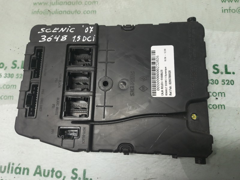 Recambio de caja reles / fusibles para renault scenic ii dynamique referencia OEM IAM  U118400340J UCH