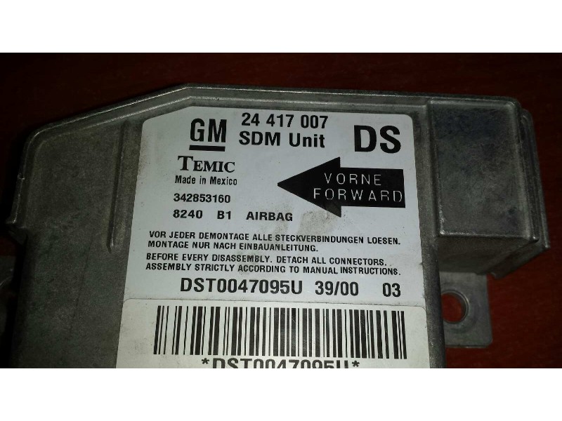 Recambio de centralita airbag para opel corsa c comfort referencia OEM IAM 24417007 342853160 