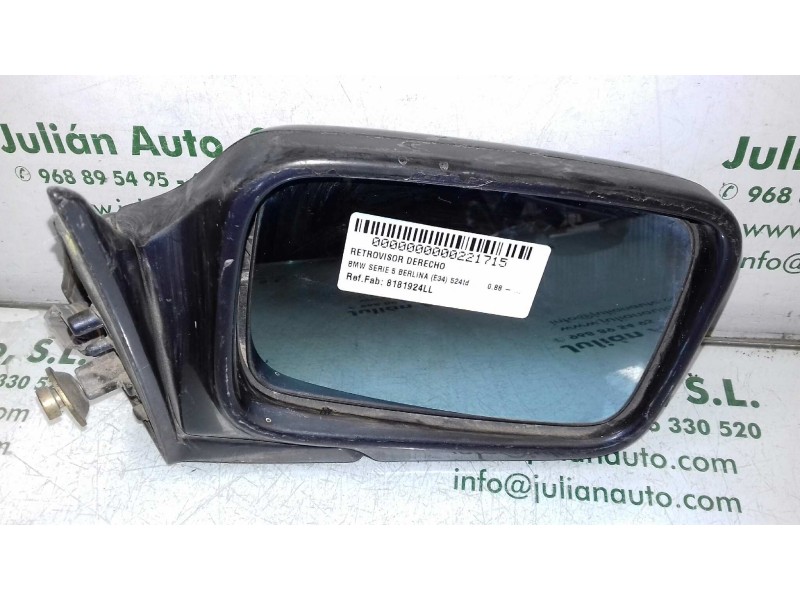 Recambio de retrovisor derecho para bmw serie 5 berlina (e34) 524td referencia OEM IAM 8181924LL  ELECTRICO Recambio de retrovisor derecho para bmw serie 5 berlina (e34) 524td referencia OEM IAM 8181924LL  ELECTRICO