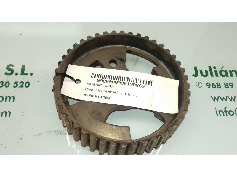 Recambio de polea arbol levas para peugeot 208 1.4 hdi fap referencia OEM IAM 9657477580  