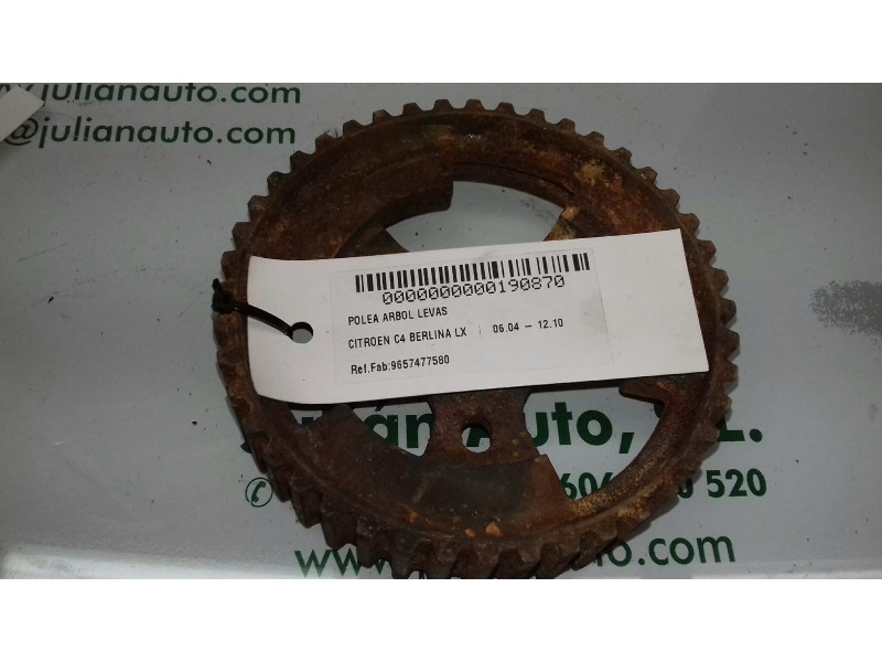 Recambio de polea arbol levas para citroen c4 berlina lx referencia OEM IAM 9657477580  