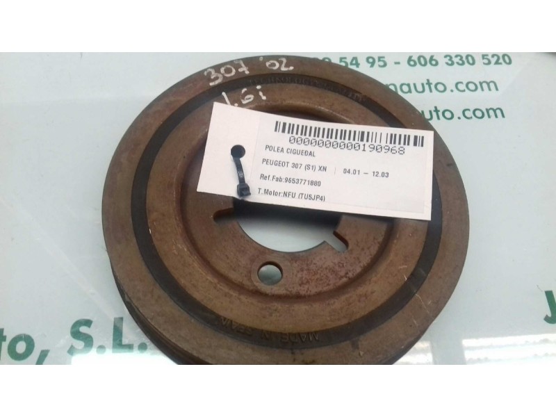 Recambio de polea cigueñal para peugeot 307 (s1) xn referencia OEM IAM 9653771880  