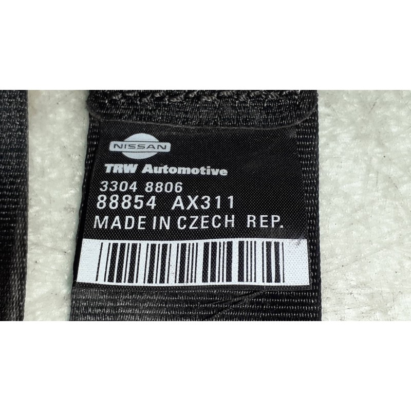 Recambio de cinturon seguridad trasero central para nissan micra (k12e) 1.4 cat referencia OEM IAM 88854 42326 3304 Recambio de cinturon seguridad trasero central para nissan micra (k12e) 1.4 cat referencia OEM IAM 88854 42326 3304