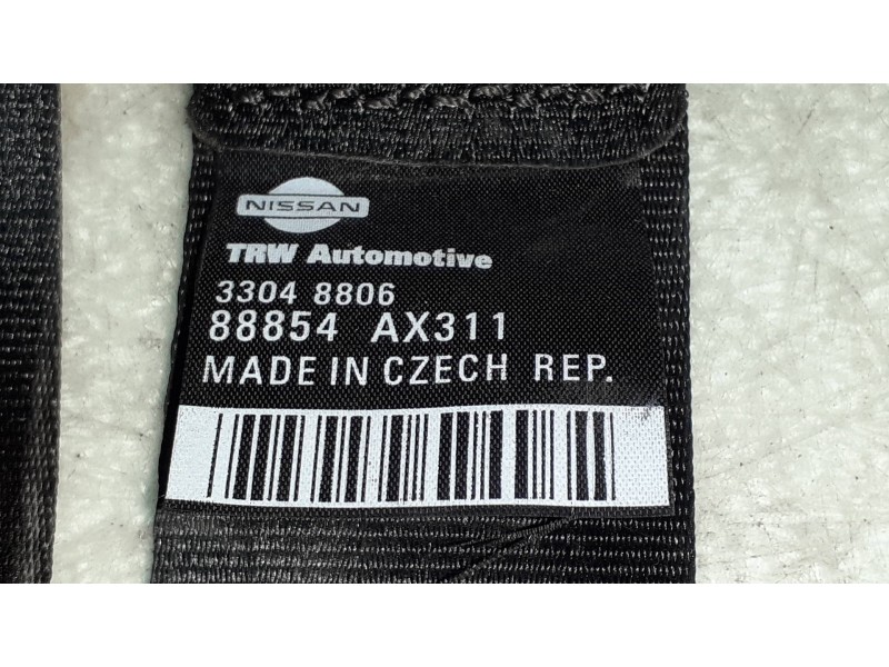 Recambio de cinturon seguridad trasero central para nissan micra (k12e) 1.4 cat referencia OEM IAM 88854 42326 3304 Recambio de cinturon seguridad trasero central para nissan micra (k12e) 1.4 cat referencia OEM IAM 88854 42326 3304