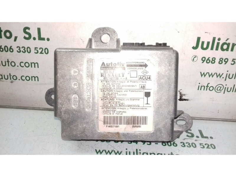 Recambio de centralita airbag para renault scenic ii authentique referencia OEM IAM 8200481136 603989700 AUTOLIV
