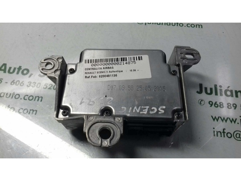 Recambio de centralita airbag para renault scenic ii authentique referencia OEM IAM 8200481136 603989700 AUTOLIV