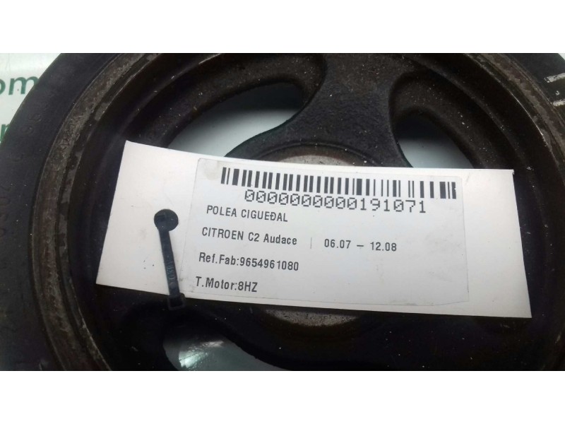 Recambio de polea cigueñal para citroen c2 audace referencia OEM IAM 9654961080  