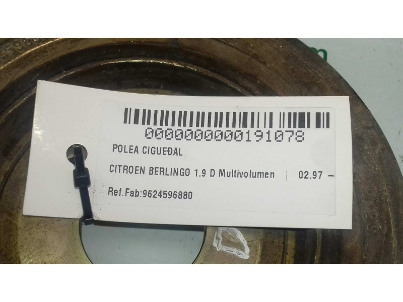 Recambio de polea cigueñal para citroen berlingo 1.9 d multivolumen referencia OEM IAM 9624596880  