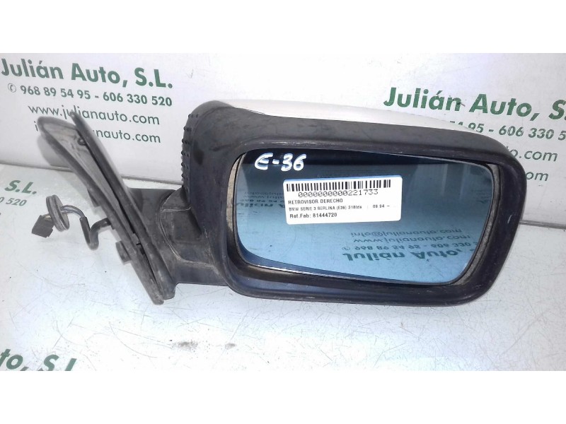 Recambio de retrovisor derecho para bmw serie 3 berlina (e36) 318tds referencia OEM IAM 81444720  ELECTRICO