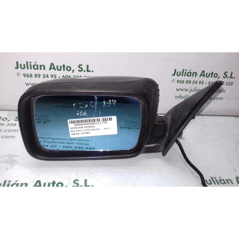 Recambio de retrovisor izquierdo para bmw serie 5 touring (e34) 520i referencia OEM IAM 0117351 0117352 ELECTRICO