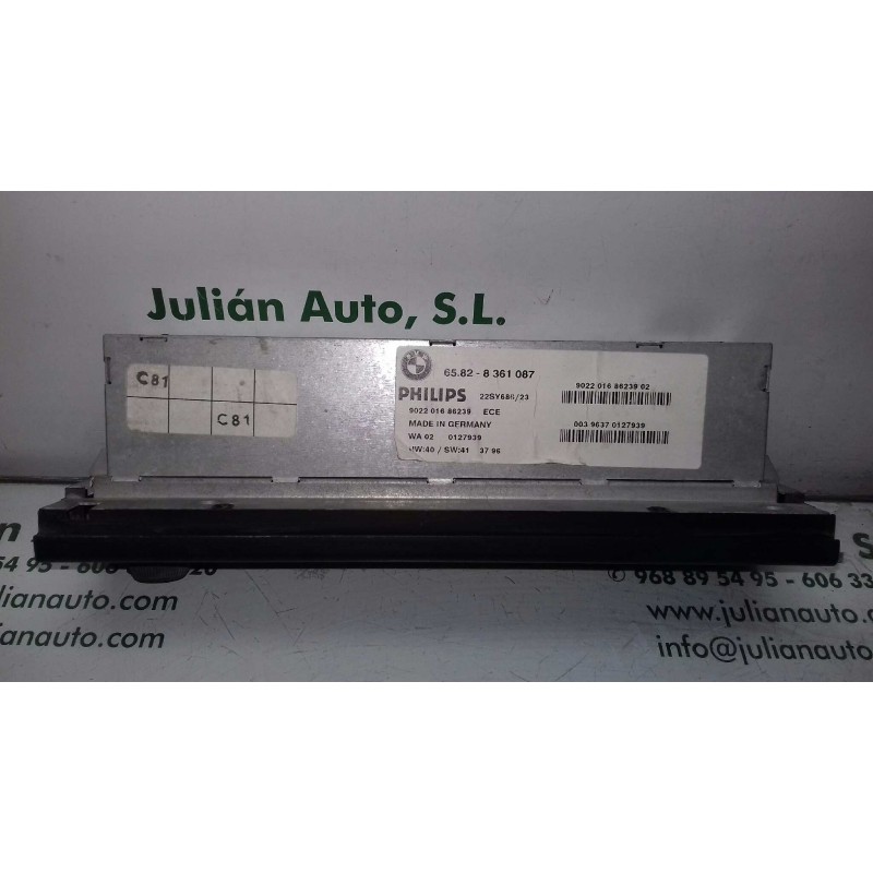 Recambio de sistema audio / radio cd para bmw serie 5 berlina (e39) 525tds referencia OEM IAM 65828361087 902201686239 PHILIPS