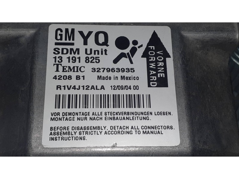 Recambio de centralita airbag para opel astra h ber. cosmo referencia OEM IAM 13191825 327963935 4208B1
