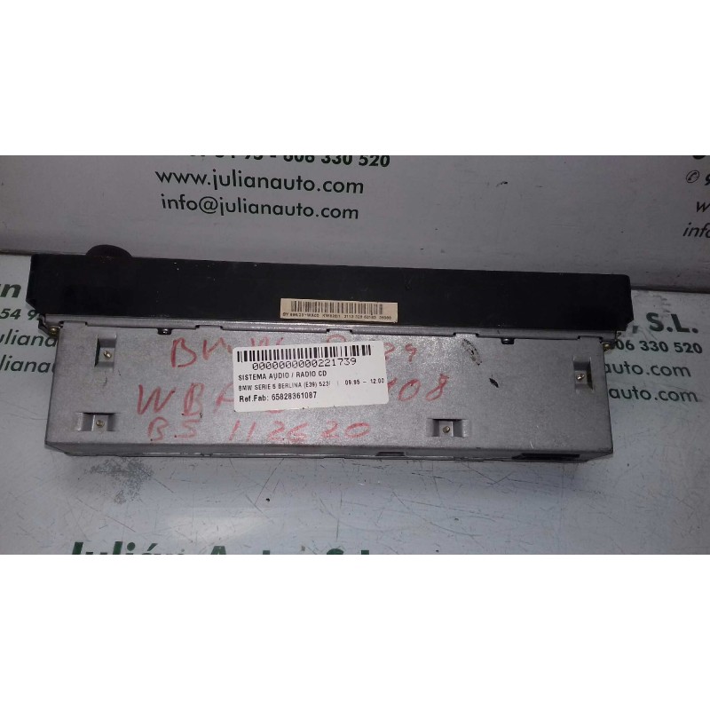 Recambio de sistema audio / radio cd para bmw serie 5 berlina (e39) 523i referencia OEM IAM 65828361087 902201686239 PHILIPS