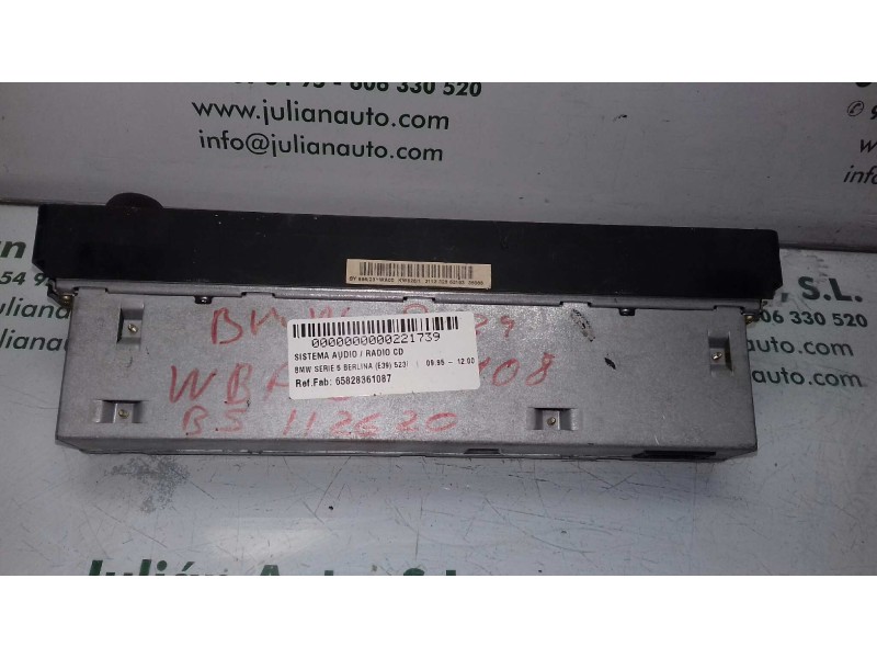 Recambio de sistema audio / radio cd para bmw serie 5 berlina (e39) 523i referencia OEM IAM 65828361087 902201686239 PHILIPS
