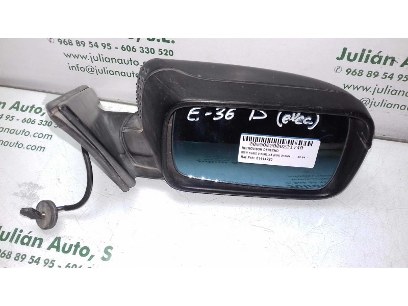 Recambio de retrovisor derecho para bmw serie 3 berlina (e36) 318tds referencia OEM IAM 81444720  ELECTRICO